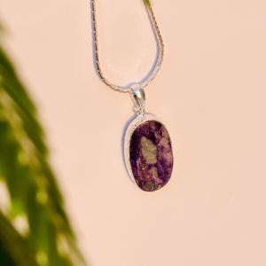 Charoite Pendant, Gemstone Pendant, Charoite Jewelry, Silver Pendant, Charoite Necklace, 925 Silver Sterling Pendant, Handmade Pendant