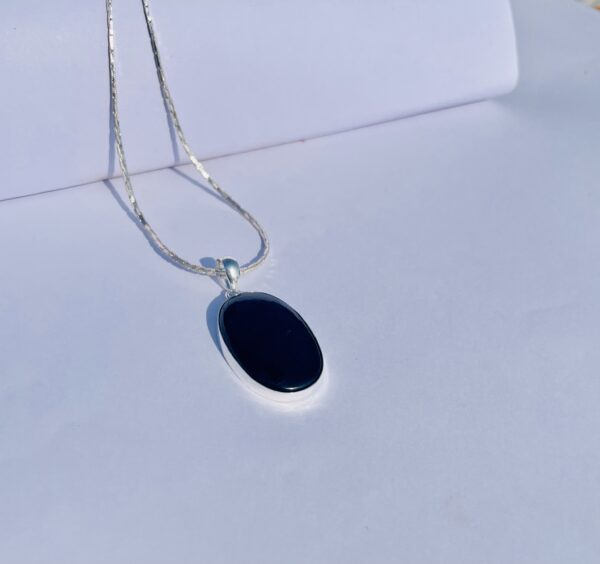 Black Onyx Pendant, Gemstone Pendant, Black Pendant, 925 Silver Jewelry, Engagement Gift, Pendant For Sister
